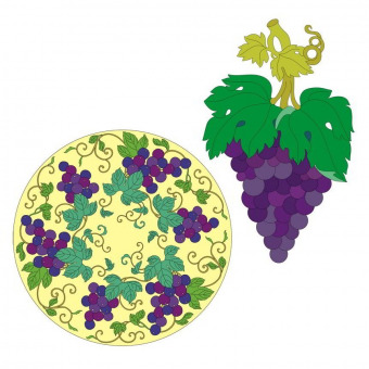 Illustrations featuring the grapes motif
