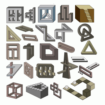 Impossible objects vector art