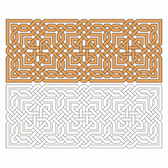 Interlaced Moorish decoration from the Alhambra