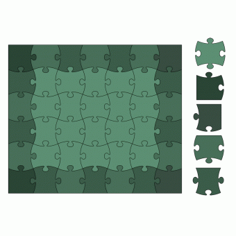Jigsaw puzzle 2D pattern