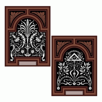 Ornamental cabinet patterns