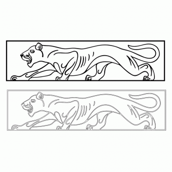 Panther frieze vector