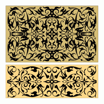 Rectangular ornamental panels