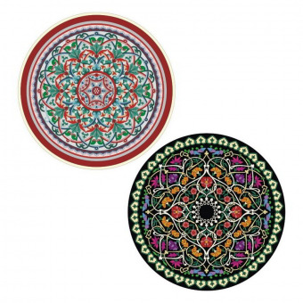 Two fine round decorative elements