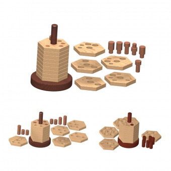 Wooden stacker puzzle plans