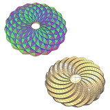 Round radial 3D decorative elements