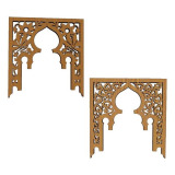 Scroll saw arch pieces of tea table