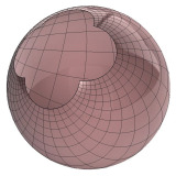Stereographic sphere 3d surface