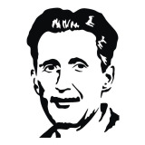 George Orwell stencil portrait