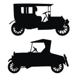 Old car silhouettes