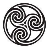 Celtic triple spiral symbol