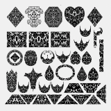 Collection of blackwork ornaments