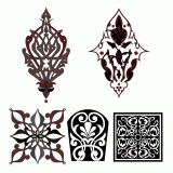 Collection of five Moorish ornaments