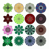 Collection of ornamental rosettes