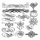 Collection of decorative flourishes
