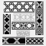Fret and chain frieze patterns