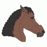 Horse head intarsia pattern