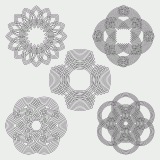 Intertwined round patterns
