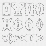 Keyhole escutcheon patterns
