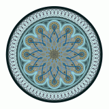 Oriental round interlaced ornament