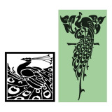 Peacock stencil designs