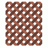 Repeating 2D pattern with interlacing straps