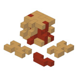 Simple wooden 3D puzzle plan