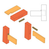 Dovetailed and wedged stub mortise and tenon joint
