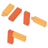 Sloped haunched mortise and tenon joint