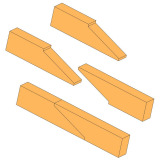 Tapered scarf joint