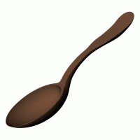 Wooden spoon 3D model