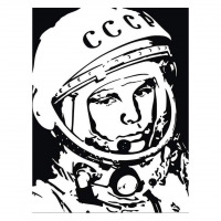 Yuri Gagarin vector portrait