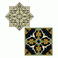 Afghan ornamental tile patterns