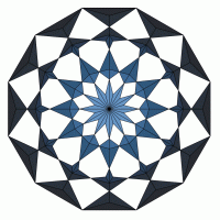 Carving 2D pattern derived from oriental lattice network