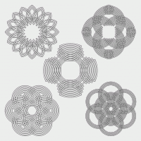 Intertwined round patterns