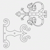 Medieval door hinge plate patterns