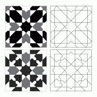 Moorish glazed earthenware tile patterns