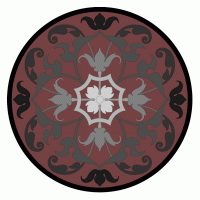 Round ornamental panel