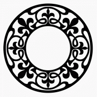 Circular scroll saw pattern