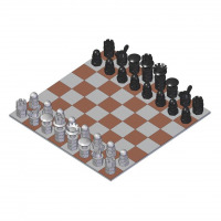 Chess set from scrap fasteners