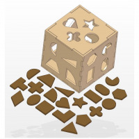 Shape sorting cube toy plan