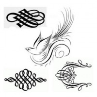 Calligraphic flourishes