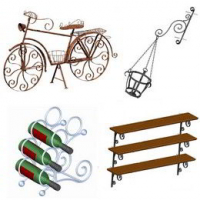 Free wrought iron furniture and accessories plans