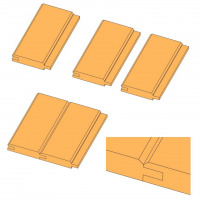 Beveled tongue and groove joint