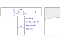 Dimensioning of sliding dovetail joint