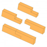 Half-lap scarf joint