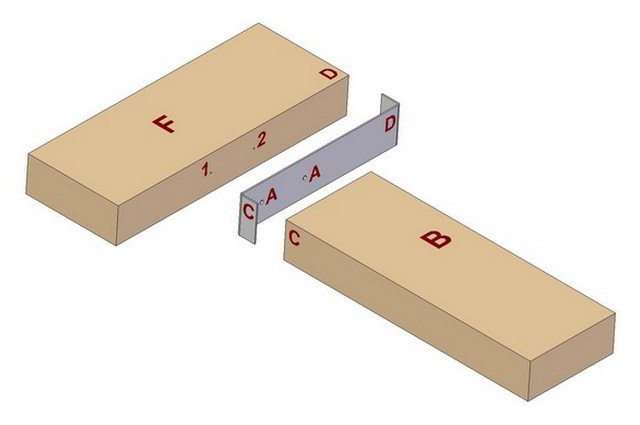 Marking dowels with a template - Method 3