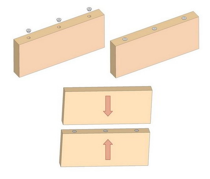Marking dowels with a center marks - Method 5